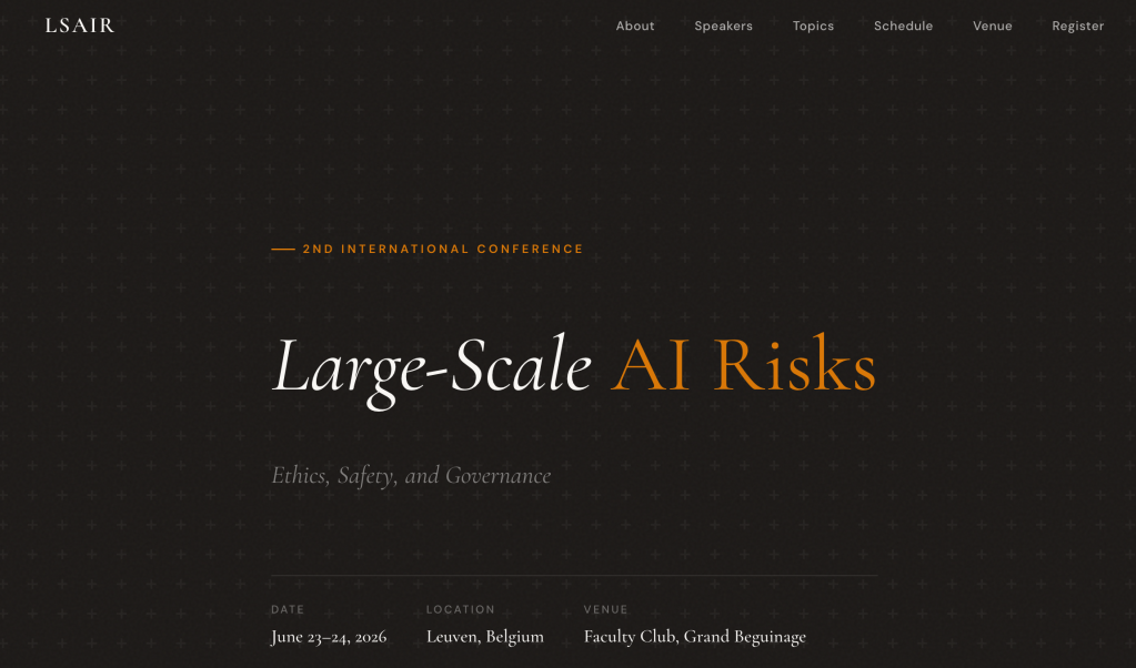 Large-scale AI Risks Conference @ KU Leuven