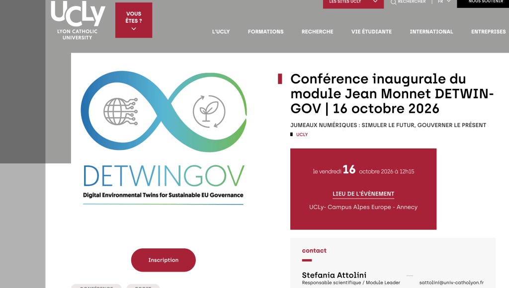 Launch Event DETWIN-GOV Jean Monnet module @ UCLy